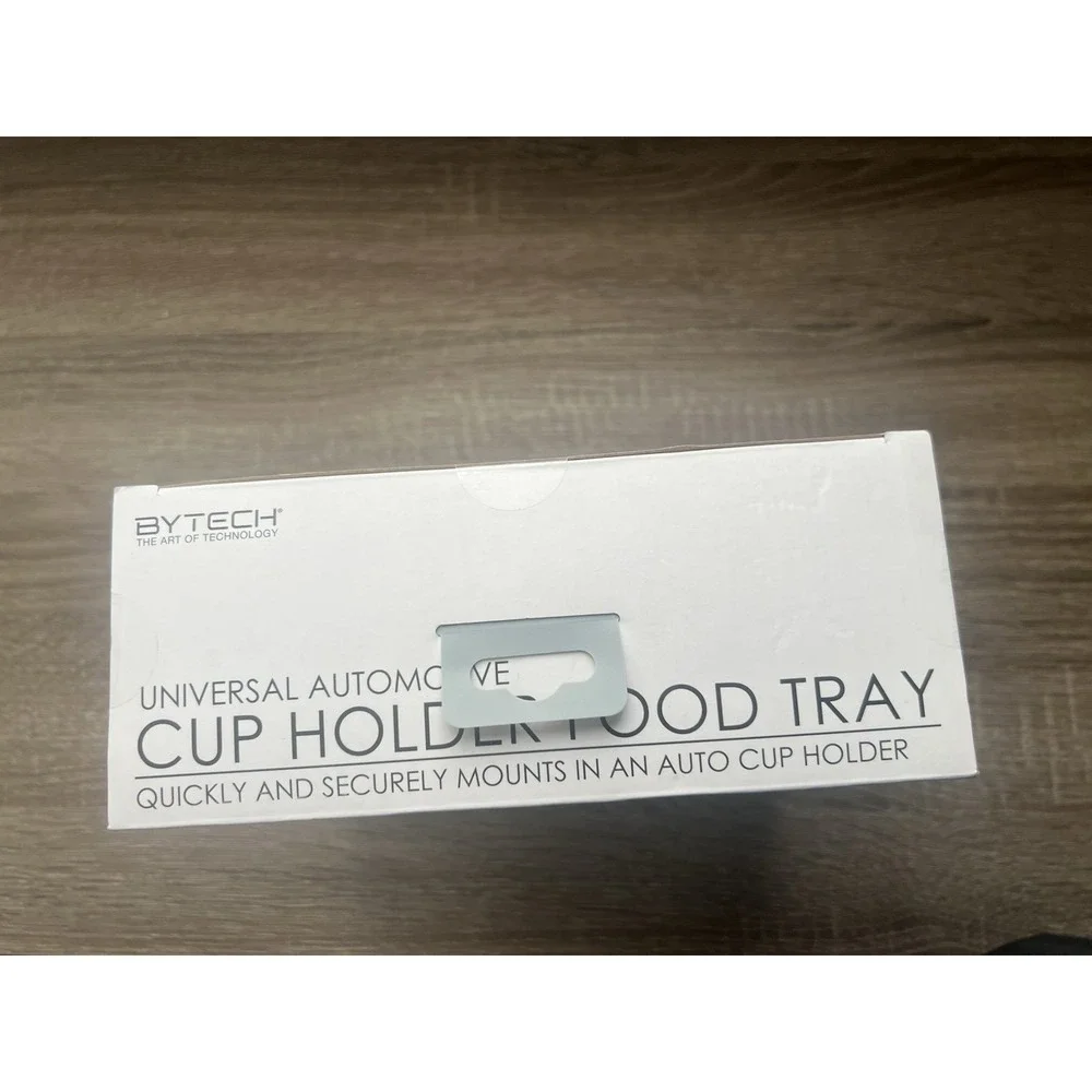 Bytech Universal Car Cup Holder Food Tray – Adjustable Travel Eating Tray